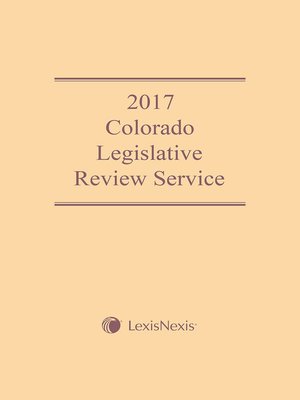 cover image of Colorado Legislative Review Service